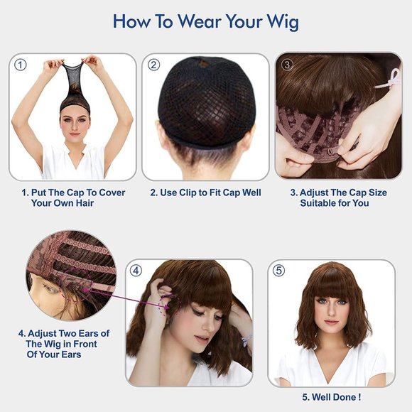 Cosplay Wig for Men Short Layered Natural Hair (Ombre Brown) Wig For Men New - Picture 4 of 6